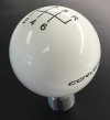 C6 Corvette Shift Knob White With Shift pattern and Corvette Logo 